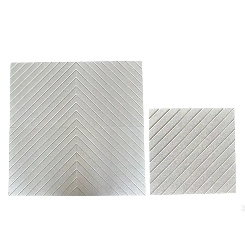 خاکستری وی چینل پی ای ٹی فیلٹ ایکوسٹک پینل